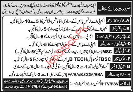 Private Company Lahore Jobs 2023