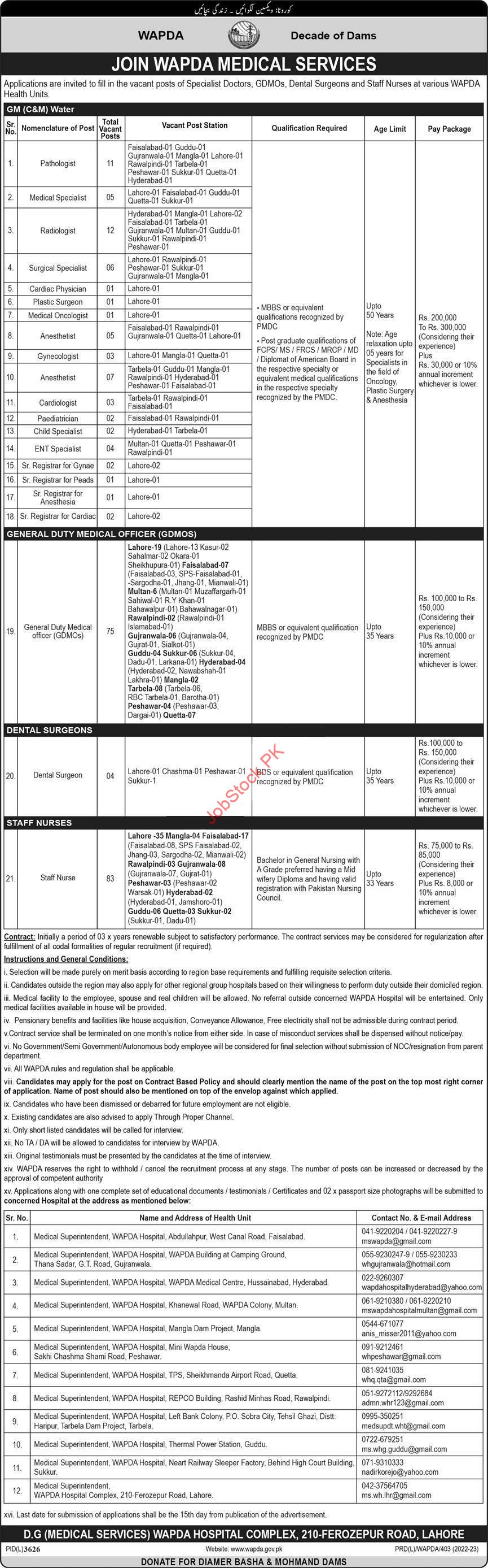 Join Wapda Medical Services Jobs Ad 2023
