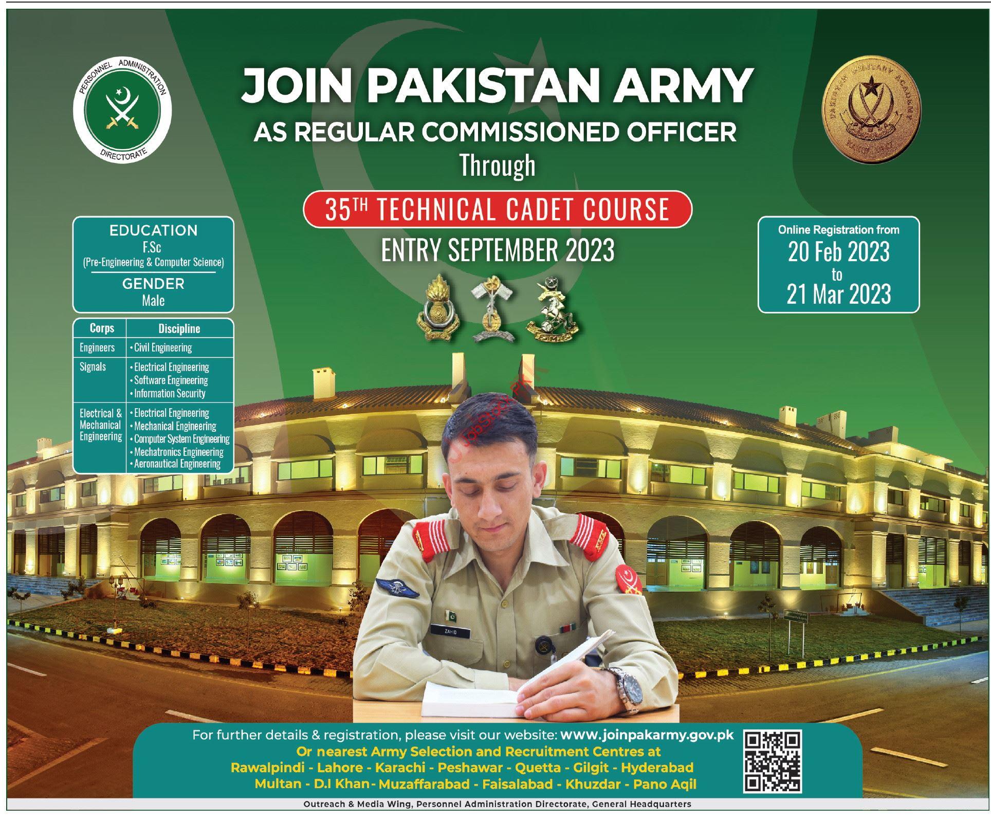 Join Pak Army As Captain Tcc Course 2023