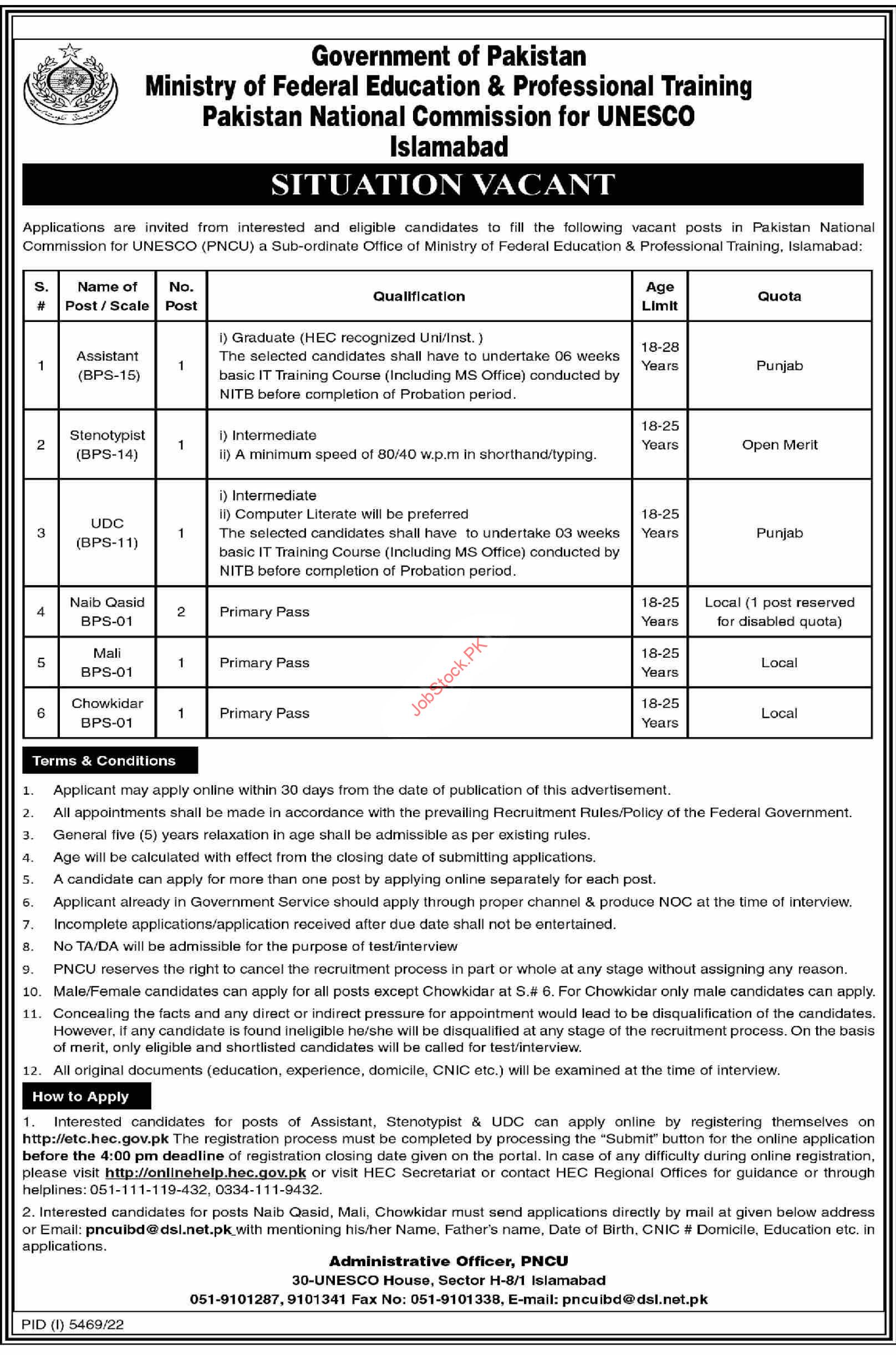 Moent Islamabad Jobs 2023 Latest