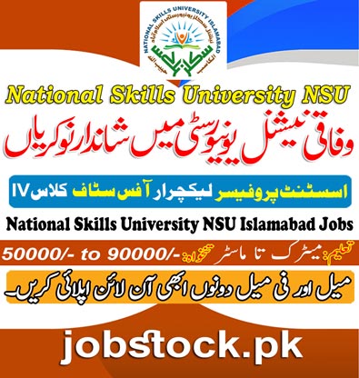 National Skills University Nsu Islamabad Jobs