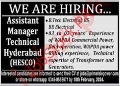 Assistant Manager Technical Jobs in HESCO