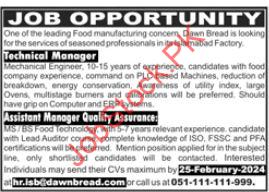 Dawn Bread Company Jobs 2024
