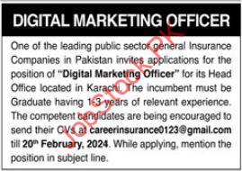 Digital Marketing Officer Jobs 2024