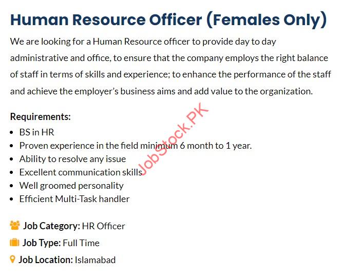Human Resource Officer job at Sky Marketing