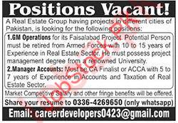 Positions Vacant at Real Estate Group