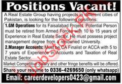 Real Estate Group Lahore Jobs 2024