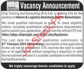Vacancy Available at CHIP Training & Consulting