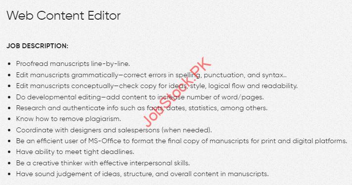 Web Content Editor Jobs in Salsoft Technologies
